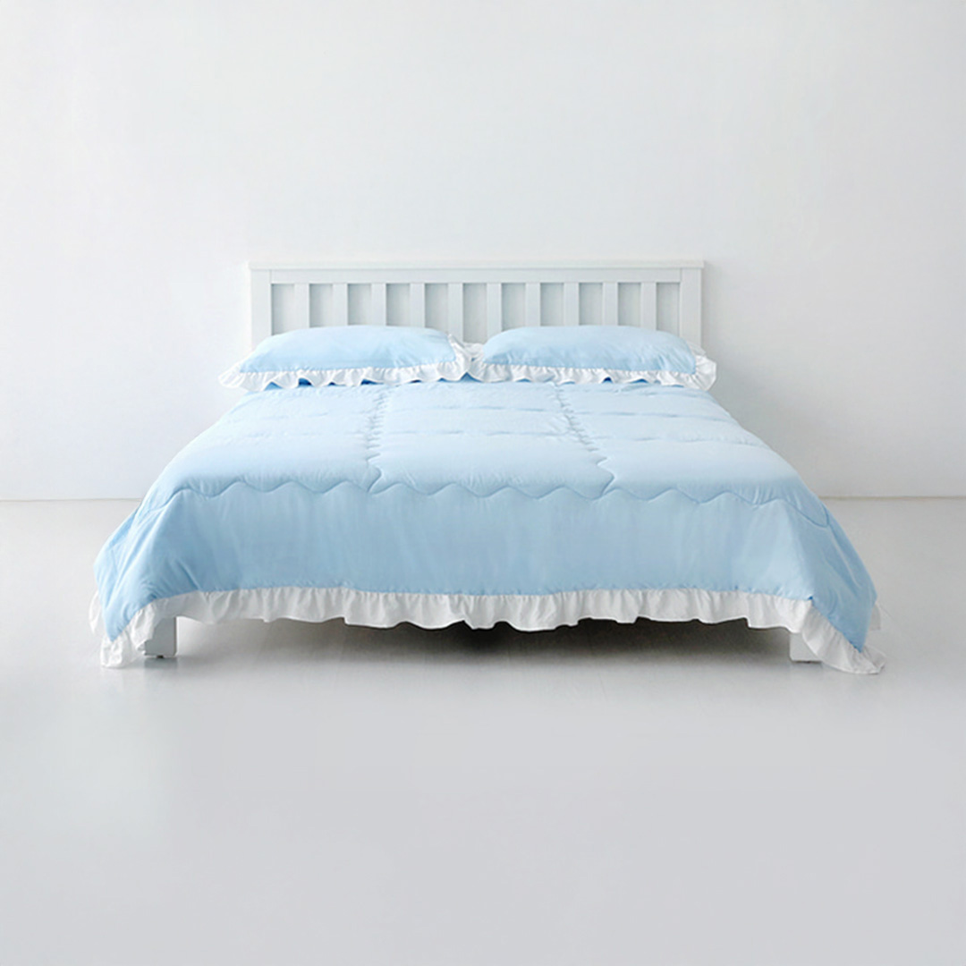 DARIA 프릴차렵이불 스카이블루 1142.0622, 퀸 200x230