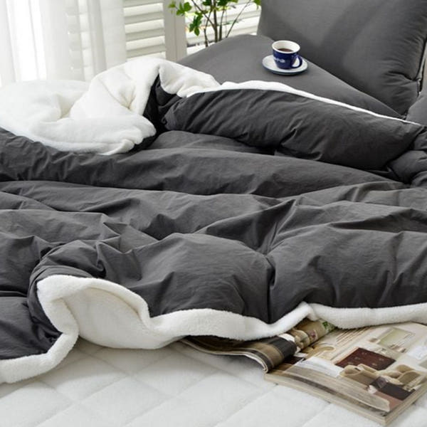 고밀도 순면 양털 이불