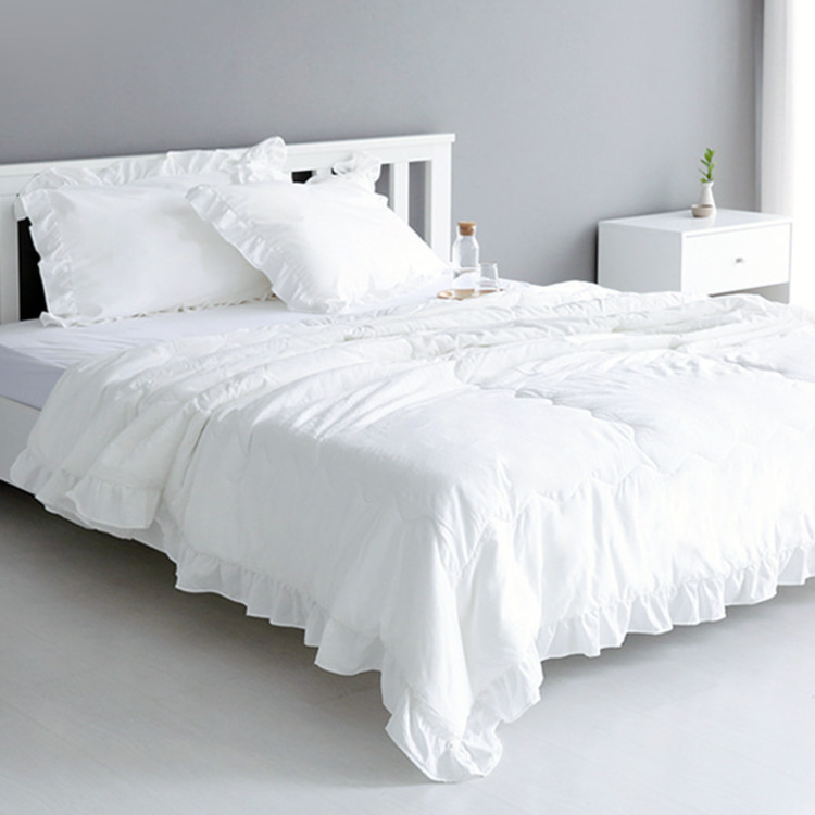 DARIA 프릴차렵이불 스카이블루 1142.0622, 퀸 200x230