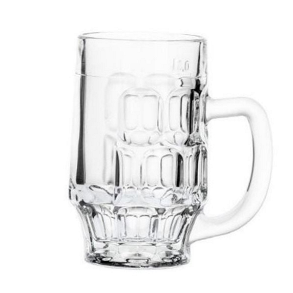 생맥주 유리 맥주 잔 손잡이 맥주 컵 하이볼 술잔 투명 - 메인 이미지
