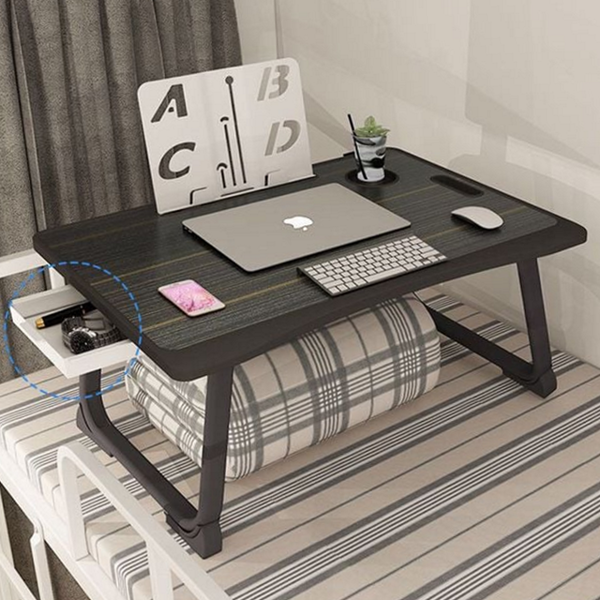 접이식 소형 서랍 테이블 이동식 침대용 간이 테이블 노트북 원룸
