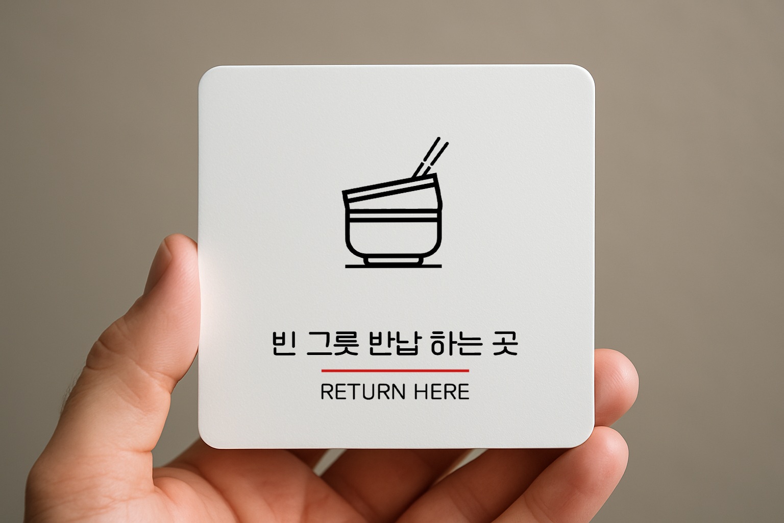 퇴식구 안내판 빈그릇 반납 표지판 식기 표찰 안내 056 100x100 - 상품 이미지