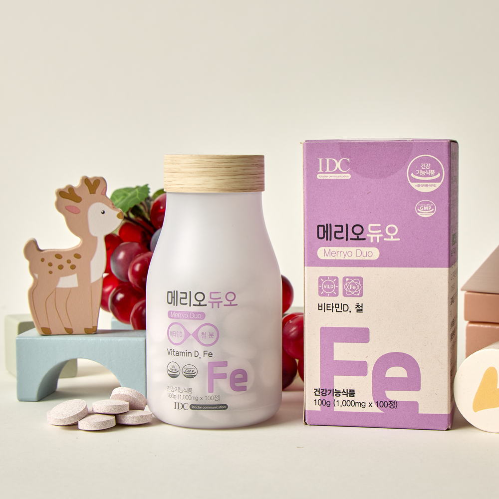 아기 철분제 어린이 유아 철분 맛있는츄어블 메리오듀오 100일분 - 상세 이미지 2