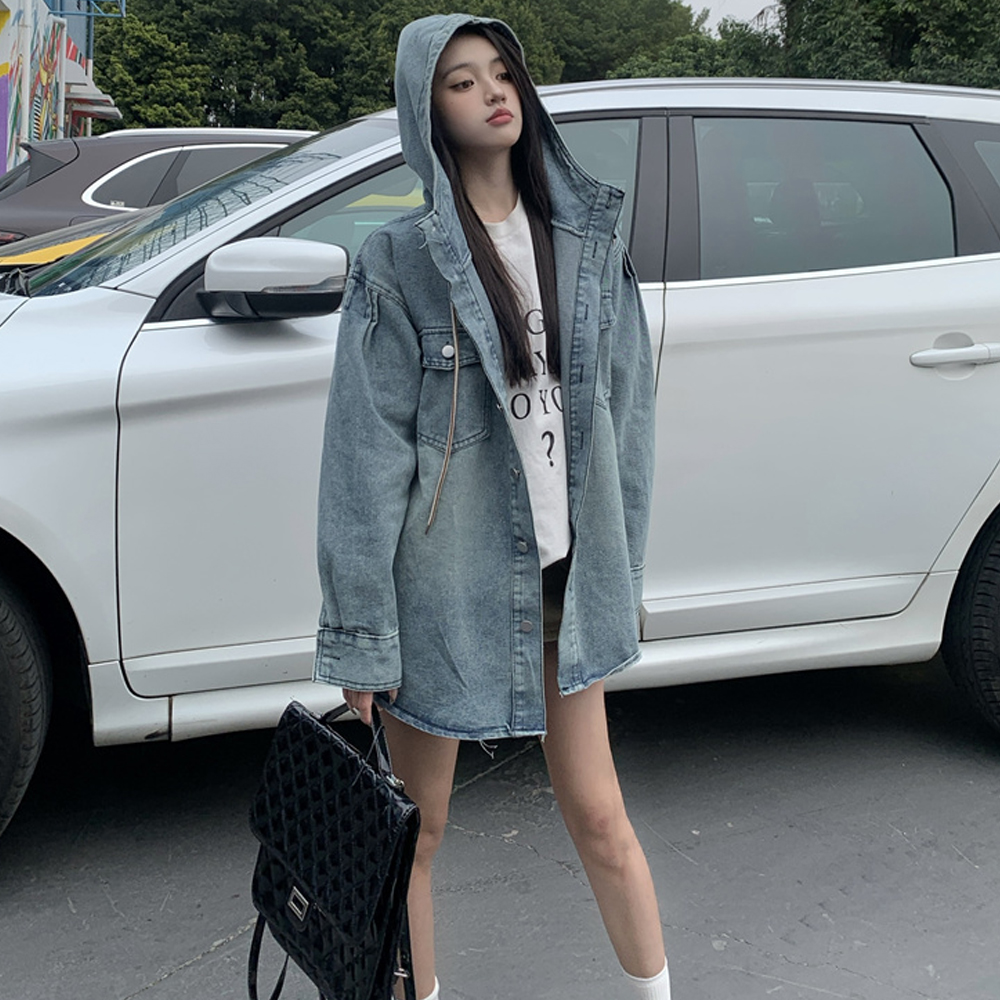 F007603_데님후드자켓 루즈핏 청남방 청야상 - 상세 이미지 3