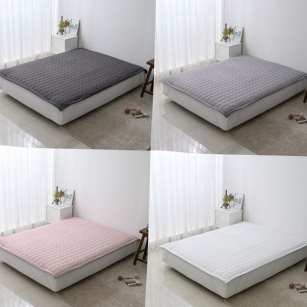 고정 누빔 침대 패드 워싱 사계절 침대 패드 싱글 침구