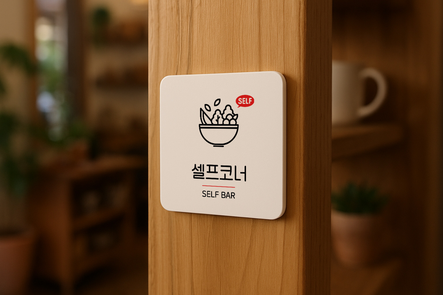 셀프 코너 이용 안내 표지판 072 100x100 - 상세 이미지 2