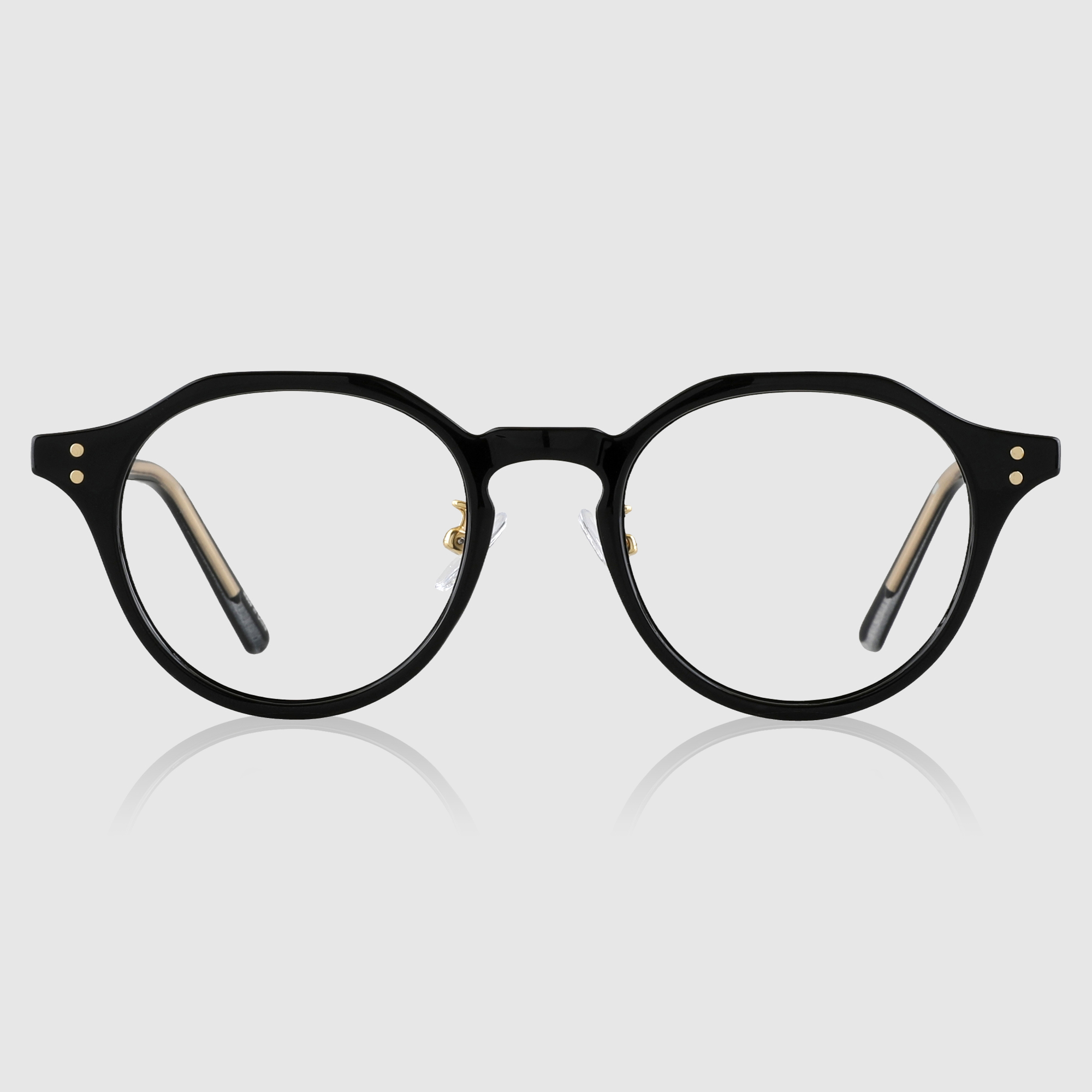 남자 여자 데일리 슬림 뿔테 라운드 안경 블루스크린차단