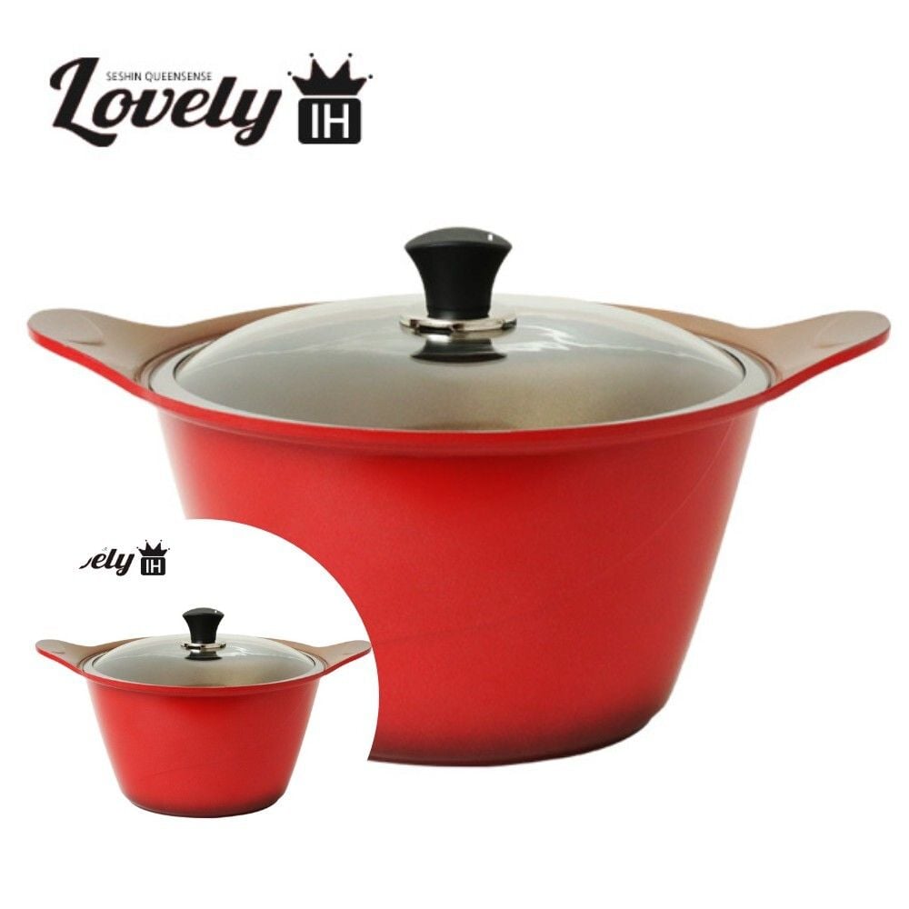 세라믹 곰통 28cm 인덕션겸용 인덕션냄비 세리믹냄비 - 상품 이미지