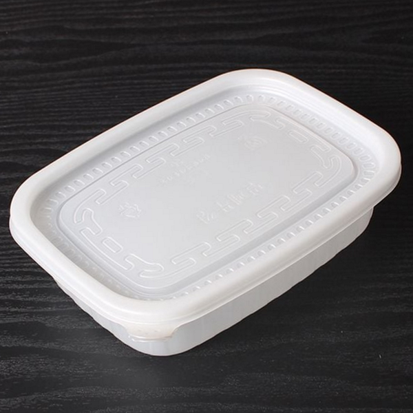 사각 일회용 죽 용기 테이크아웃 일회용 배달용 용기 음식 포장 - 상품 이미지