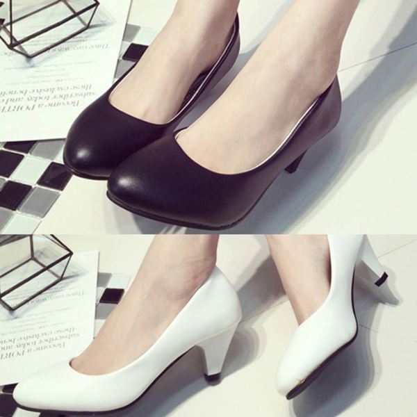 여성구두 5.5cm 미들힐 여자하이힐 P802 기본펌프스 - 상품 이미지