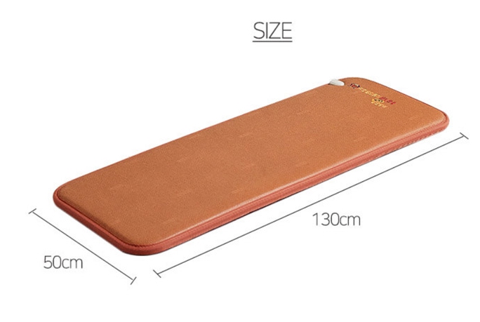 한일 의료기 3인용 황토색 전기방석 비닐 레자 물걸레 청소 가능 전기요 전기장판