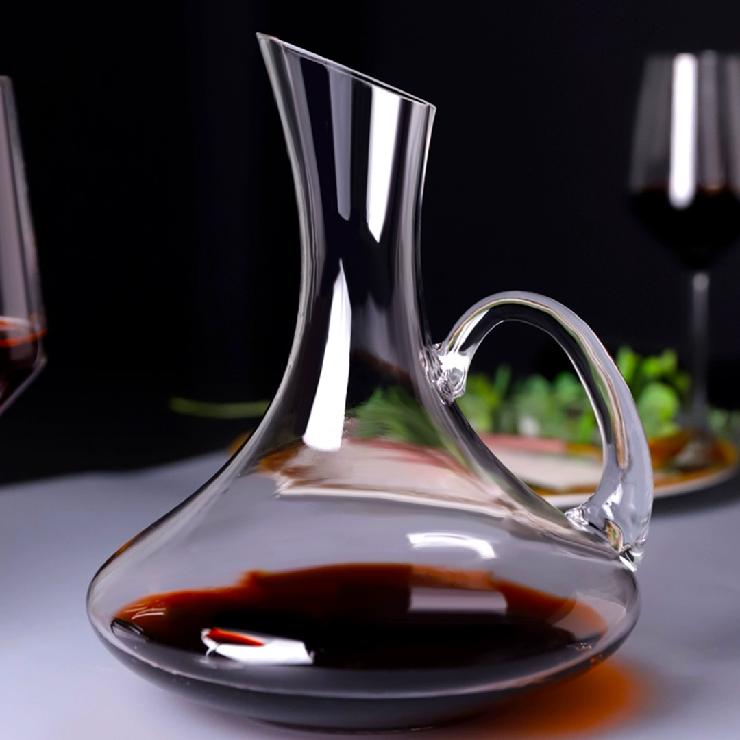 핸들 와인 디캔터 유리 디켄더 1.5L 1.7L - 메인 이미지