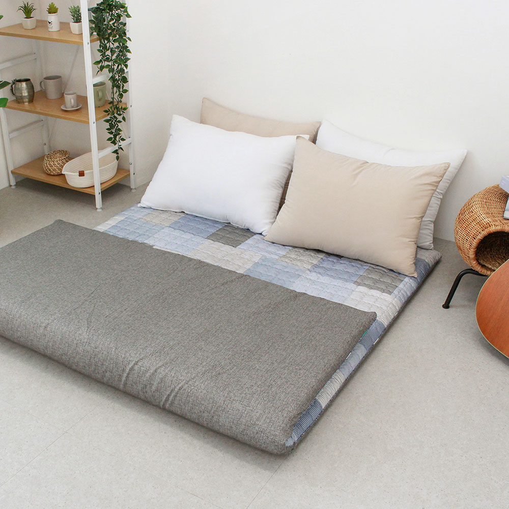 아르떼베딩 부드럽고 두꺼운 거실 원룸 자취 펜션용 방바닥 요매트 모닝 블루 싱글 5cm