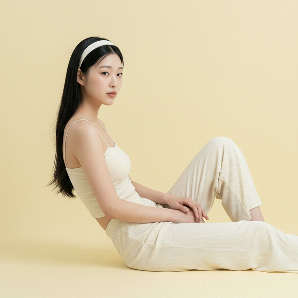 여성 트레이닝 운동복 츄리닝 와이드 오버핏 스판 밴딩 일자팬츠 등원룩 이미지 6