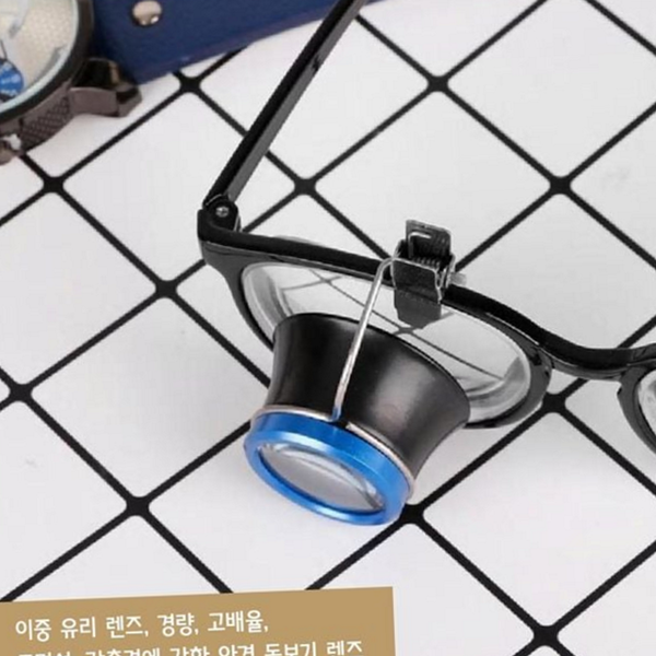 전문가용 안경 클립 돋보기 고배율 시계 수리 돋보기 휴대용 작업용 - 상품 이미지