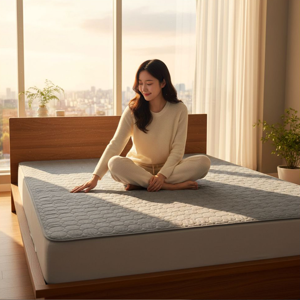 3H 한일온열기 그래핀 탄소 EMF 워셔블 써클 더블 2인용 전기 매트 장판 요 세탁가능