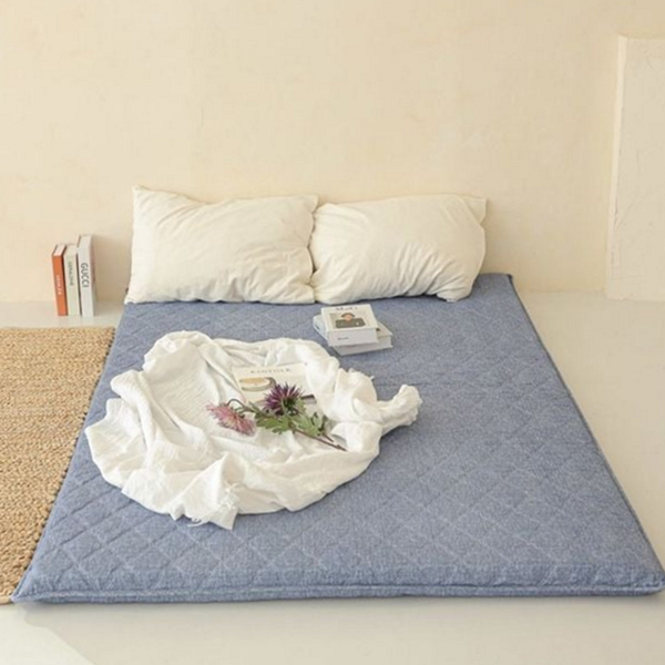 두꺼운 접이식 요 매트 2인용 바닥 요 매트 바닥용 침구