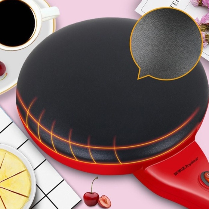 전기 팬 가정용 논스틱 코팅 초간편 원형 크레이프 팬케이크 지단 부침개 토르티야 다용도 - 상세 이미지 3