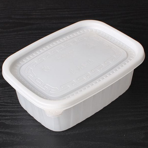 테이크아웃 일회용 죽 용기 밀폐 사각 죽 용기 배달 포장 - 메인 이미지