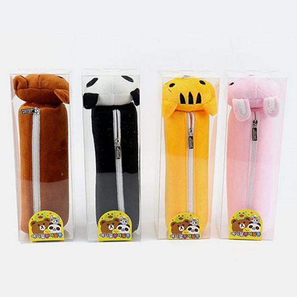 귀여운 동물 봉제 필통 캐릭터 봉제 동물 필통 파우치 학용품 - 메인 이미지