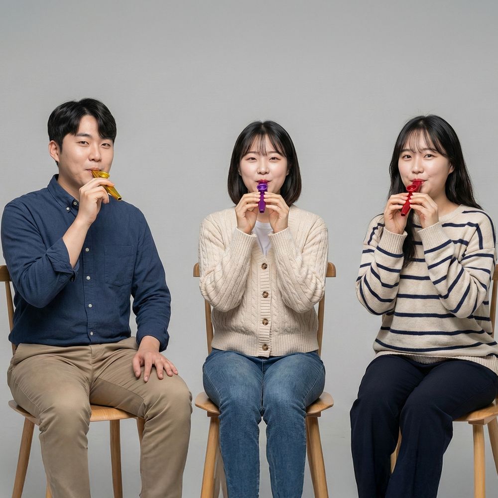메탈 카주 카쥬 떨림막 교육용 허밍 피리 악기 필름 반주 소형 입문용 금속 뮤직 리코더 상품 이미지