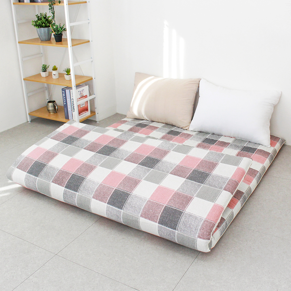 아르떼베딩 보송한 순면 누빔 국산 사계절 요커버 스테이 핑크 싱글 5/8cm겸용