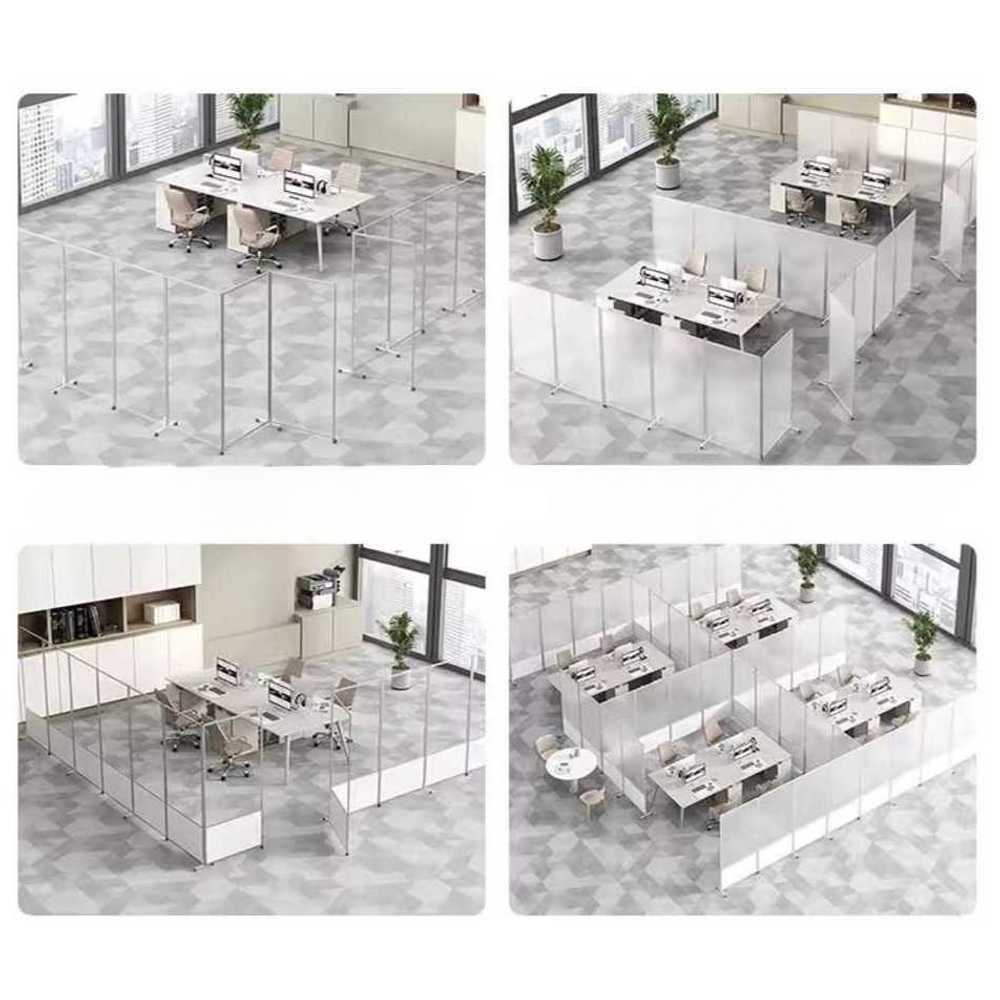사무용 아크릴 파티션 책상 칸막이 가림판 오피스 120x180cm 투명 2개 - 상세 이미지 5