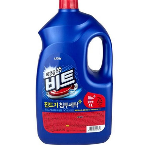 대용량 세탁 액체 세제 세탁기 일반용 액체 세제 4리터 빨래 - 상품 이미지