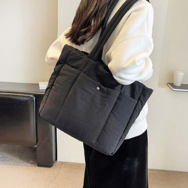 숄더백 쇼퍼백 통스타일 데일리 여성 패딩 겨울 - 메인 이미지