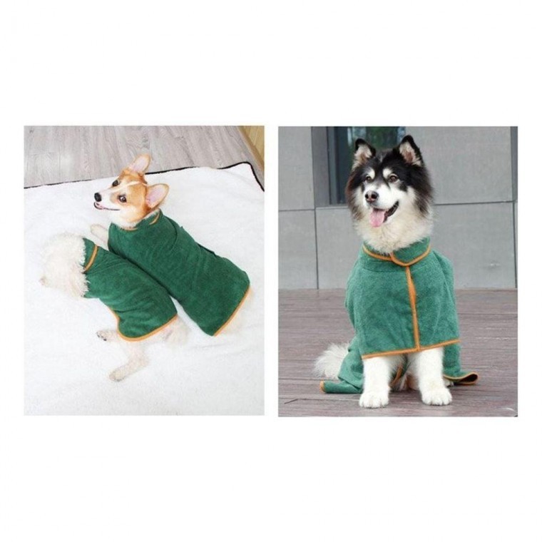 강아지 고양이 소프트 수건 샤워 가운 타올 목욕 M 반려견 펫타올 펫샤워 털말리기 동물 - 상품 이미지
