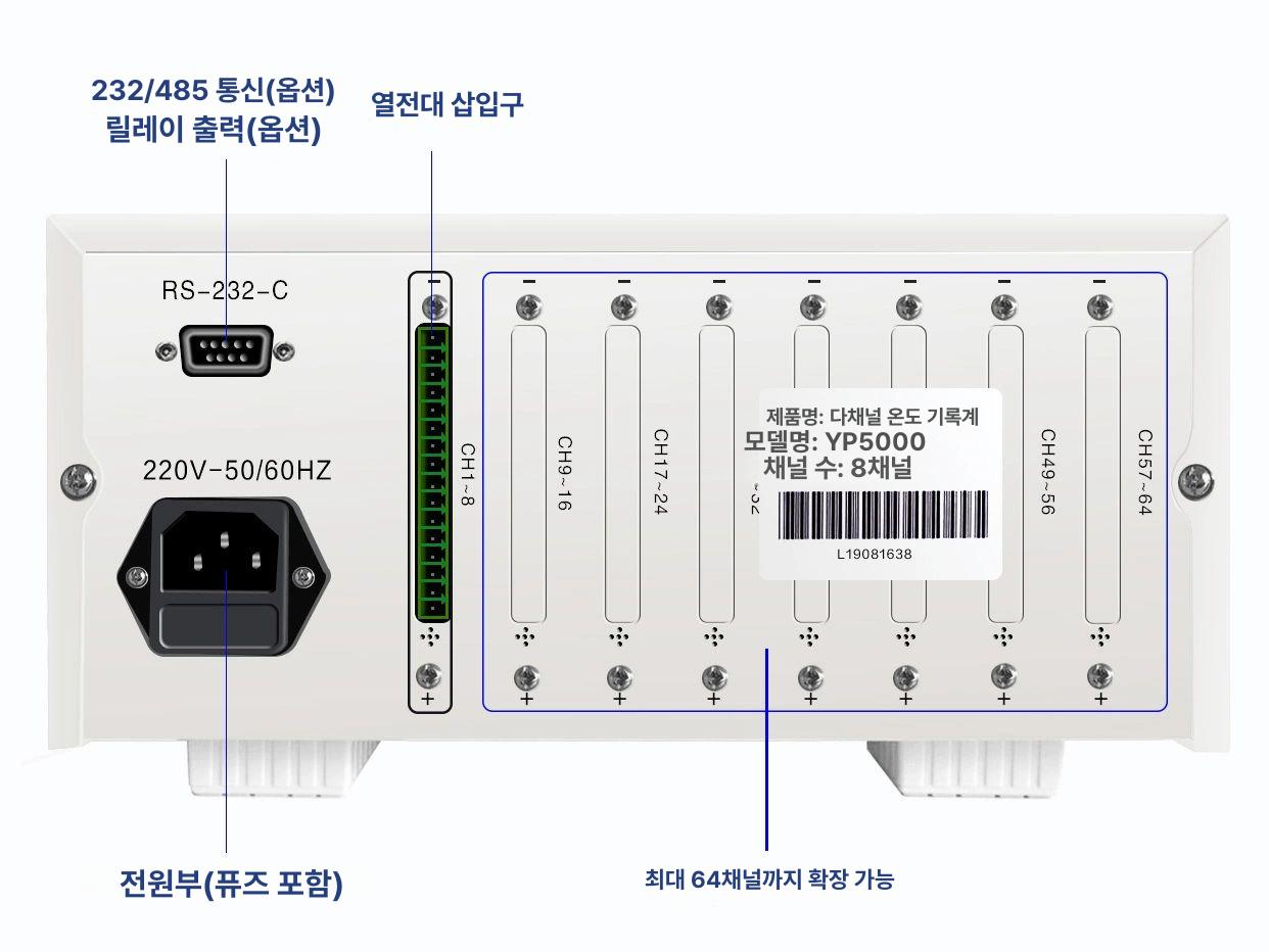 8채널 온도 기록기 디지털 데이터로거 산업용 온도 측정기 - 상세 이미지 2