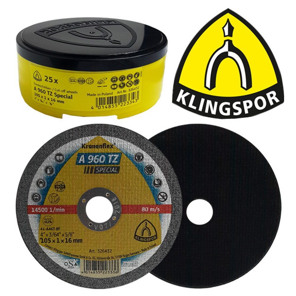 절단석 클링스포 105mm25매 그라인더날 A960 절단석 - 메인 이미지