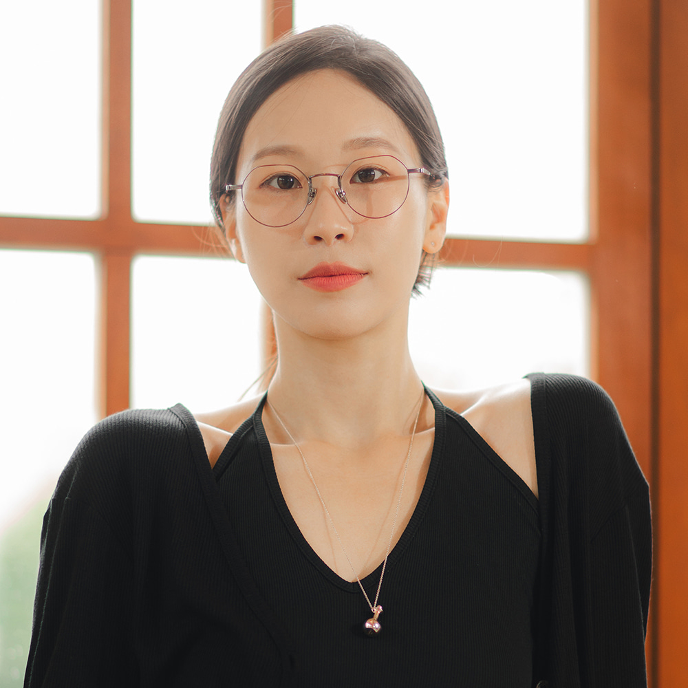 무사경 102 가벼운 티타늄 안경테 블루라이트 차단 렌즈 남자 여자 원형 메탈 안경 - 상세 이미지 2