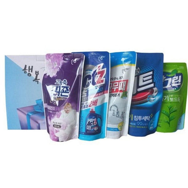 선물용 세탁 세제 세트 액상 액체 세제 세트 리필 세정제 - 상품 이미지