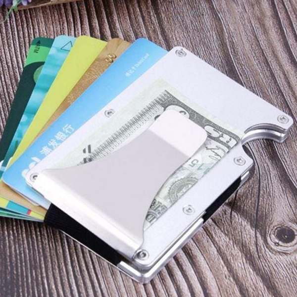 슬림 카본 카드 지갑 휴대용 카본 카드 홀더 남성 메탈