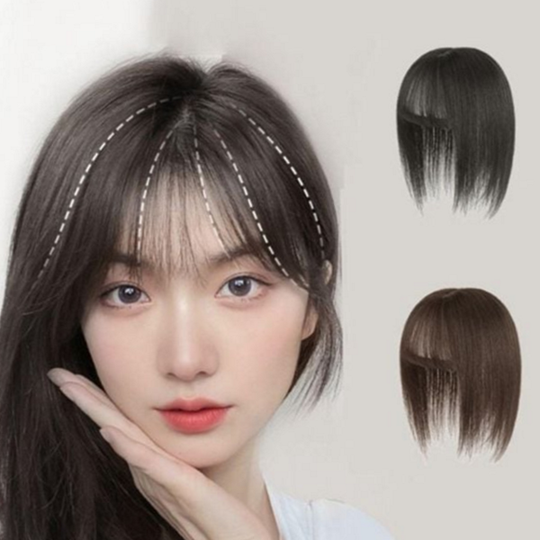 데 여성 부분 가발 인모 여자 앞머리 가발 정수리 커버 - 상품 이미지