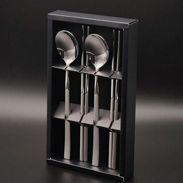 가벼운 수저 2인 세트 스테인레스 스텐 수저 세트 신혼부부 집들이 - 상품 이미지