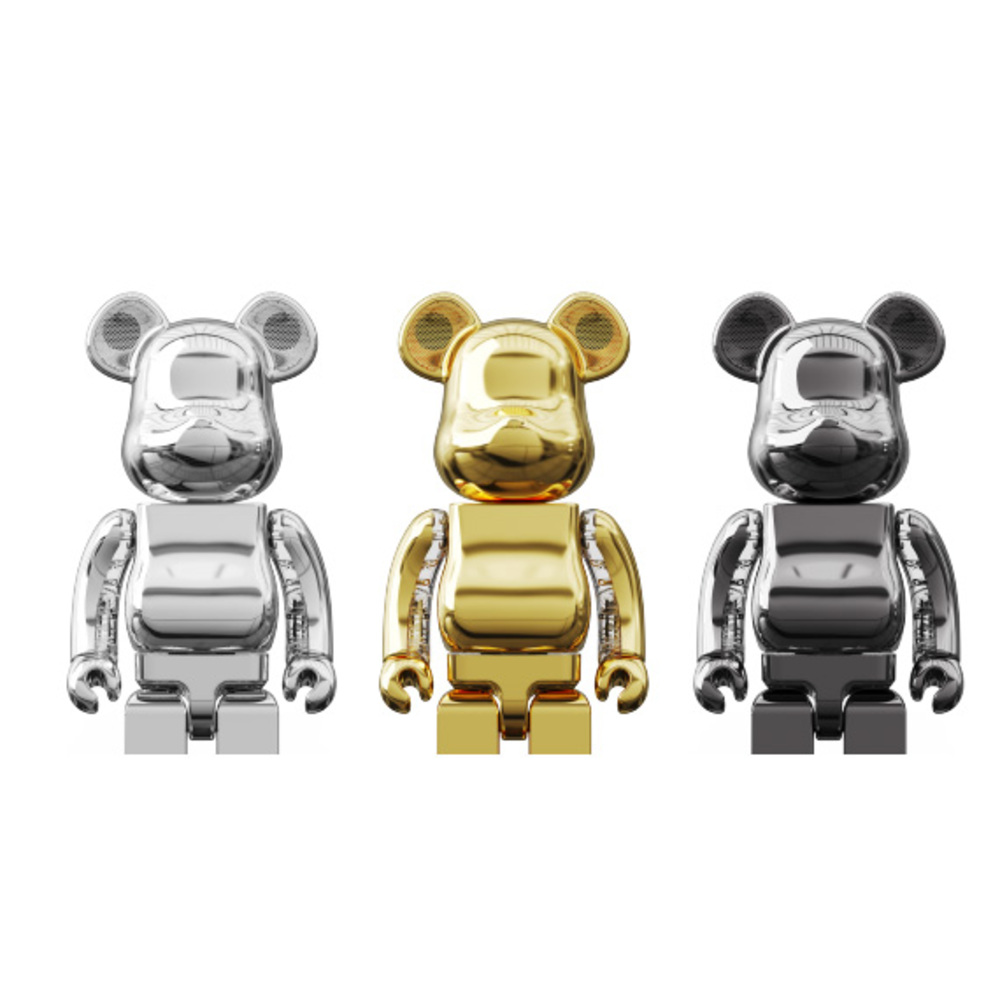 BEARBRICK Audio [베어브릭 오디오] 블루투스 스피커 (400% Chrome Metals Collection) - 상품 이미지