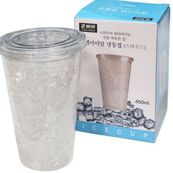 재사용 빨대 아이스 컵 차량용 냉매 컵 텀블러 물통 - 메인 이미지