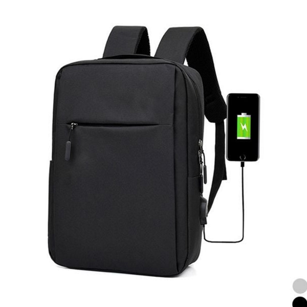 직장인 노트북 백팩 그레이 usb 충전 백팩 서류가방 여행용 - 상품 이미지