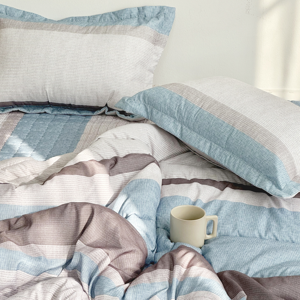 아르떼베딩 바닥에까는 미끄럼방지 누빔 요매트(요커버+솜매트) 프렌치 베이지 싱글 5cm