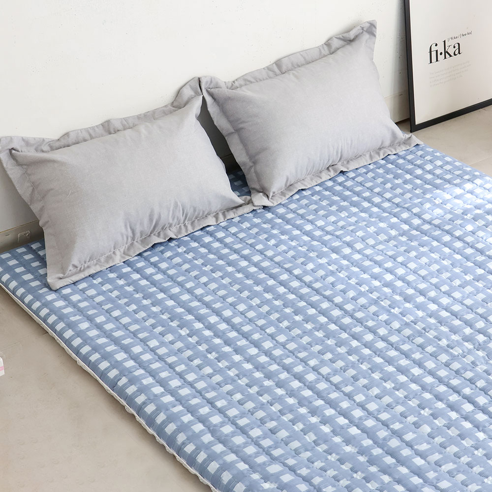 아르떼베딩 체크 요매트 (요커버+솜매트) 바닥에까는 미끄럼방지 누빔 5cm