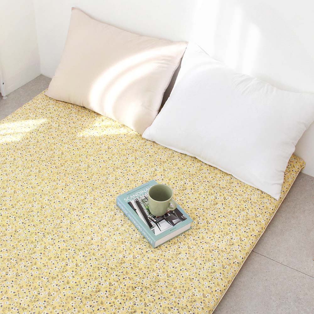 아르떼베딩 보송한 순면 누빔 국산 사계절 요커버 스테이 핑크 싱글 5/8cm겸용