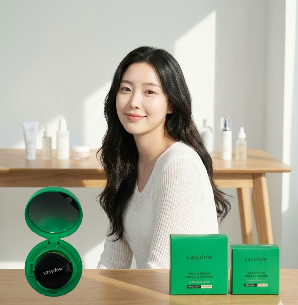 이지듀 기미쿠션 기미 앰플 팩트 21호 본품13g + 미니본품8g 멜라 비 토닝 - 상품 이미지