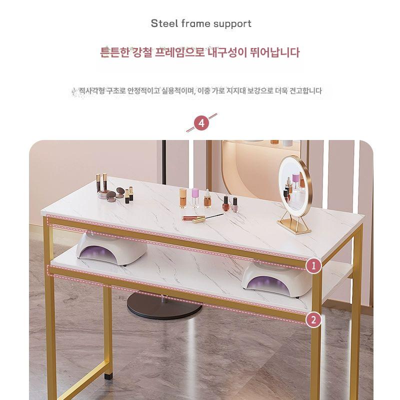 네일 테이블 1인샵 시술 책상 뷰티샵 수납 데스크 - 상세 이미지 3