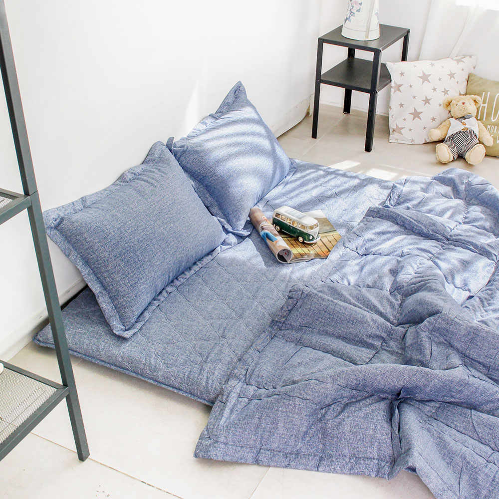 아르떼베딩 바닥에까는 미끄럼방지 누빔 요매트(요커버+솜매트) 프렌치 베이지 싱글 5cm