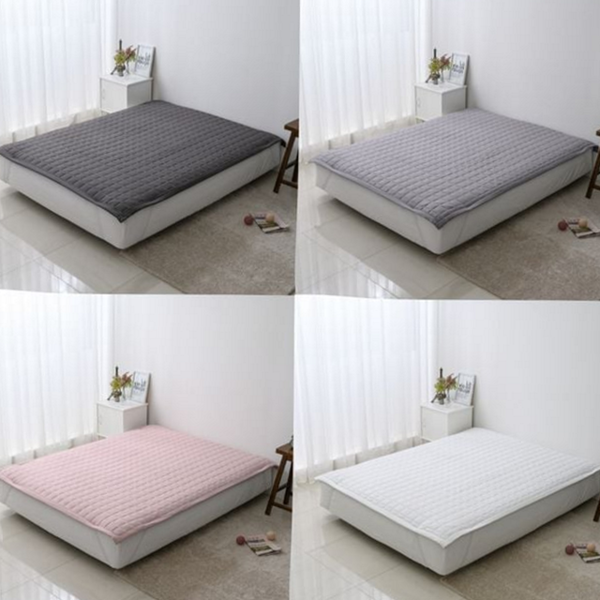 워싱 누빔 침대 패드 고정 사계절 침대 패드 싱글 매트리스