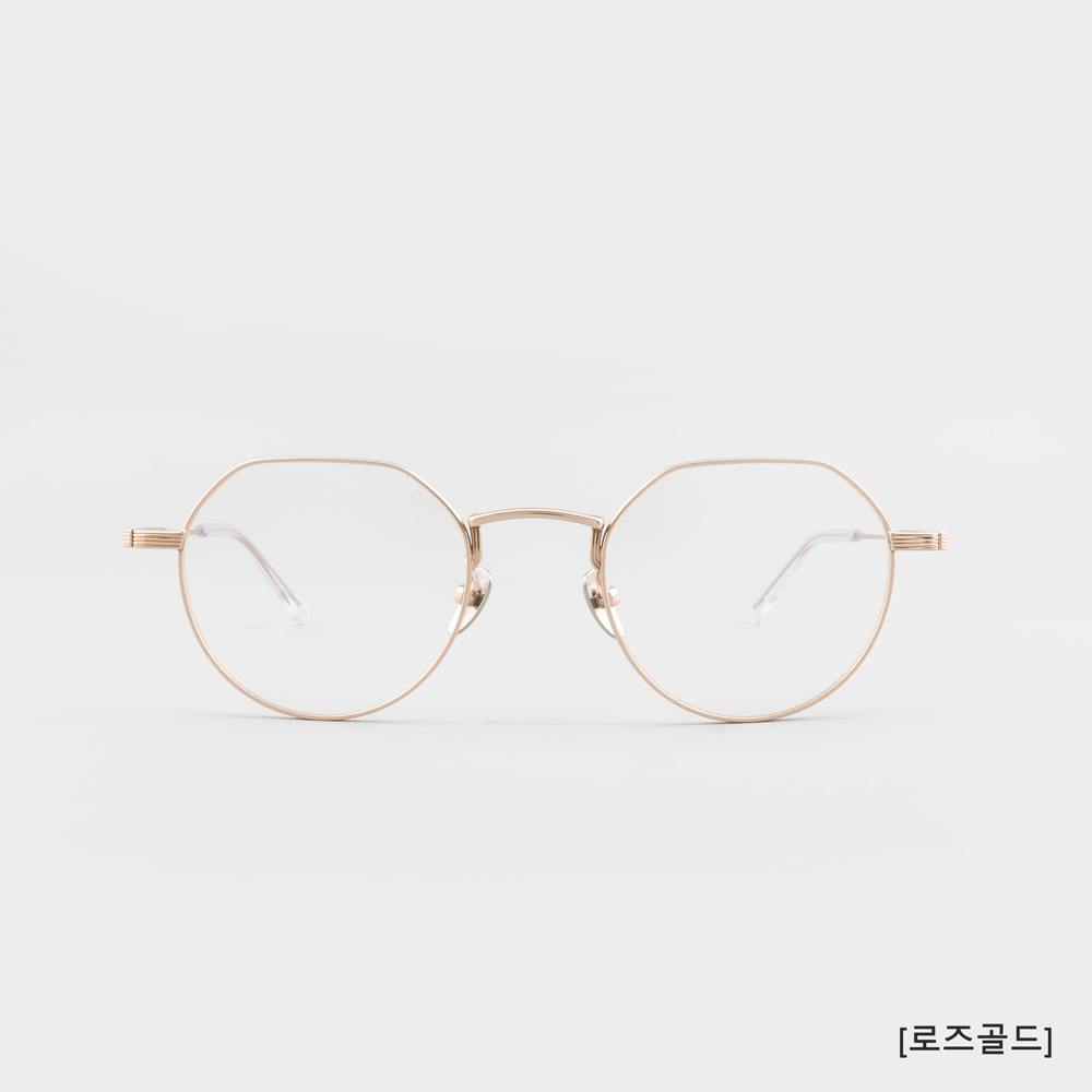 무사경 102 가벼운 티타늄 안경테 블루라이트 차단 렌즈 남자 여자 원형 메탈 안경 이미지 7