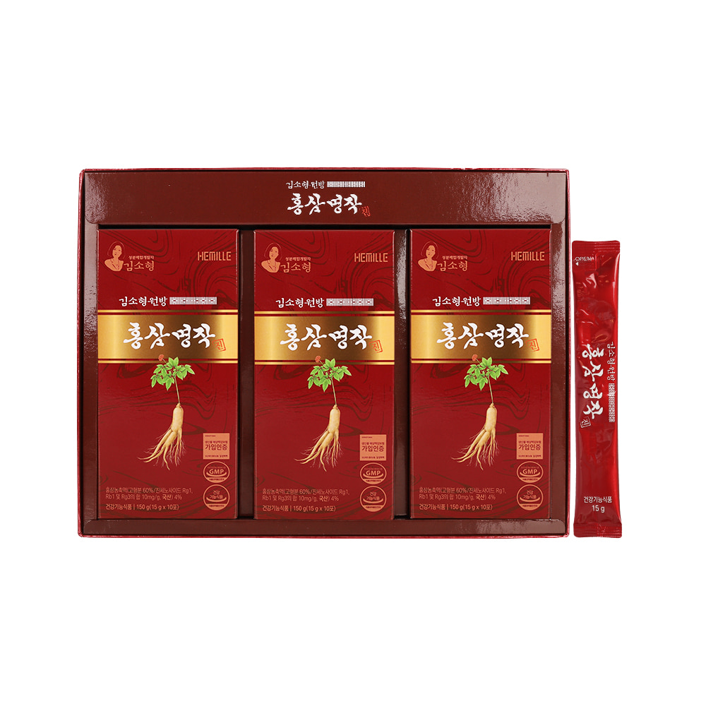 부모님 선물세트 추천쇼핑백 무료증정 6년근 홍삼농축액 김소형원방 홍삼명작 진 15g (쇼핑백포함) 30포, 1개 - 상세 이미지 4