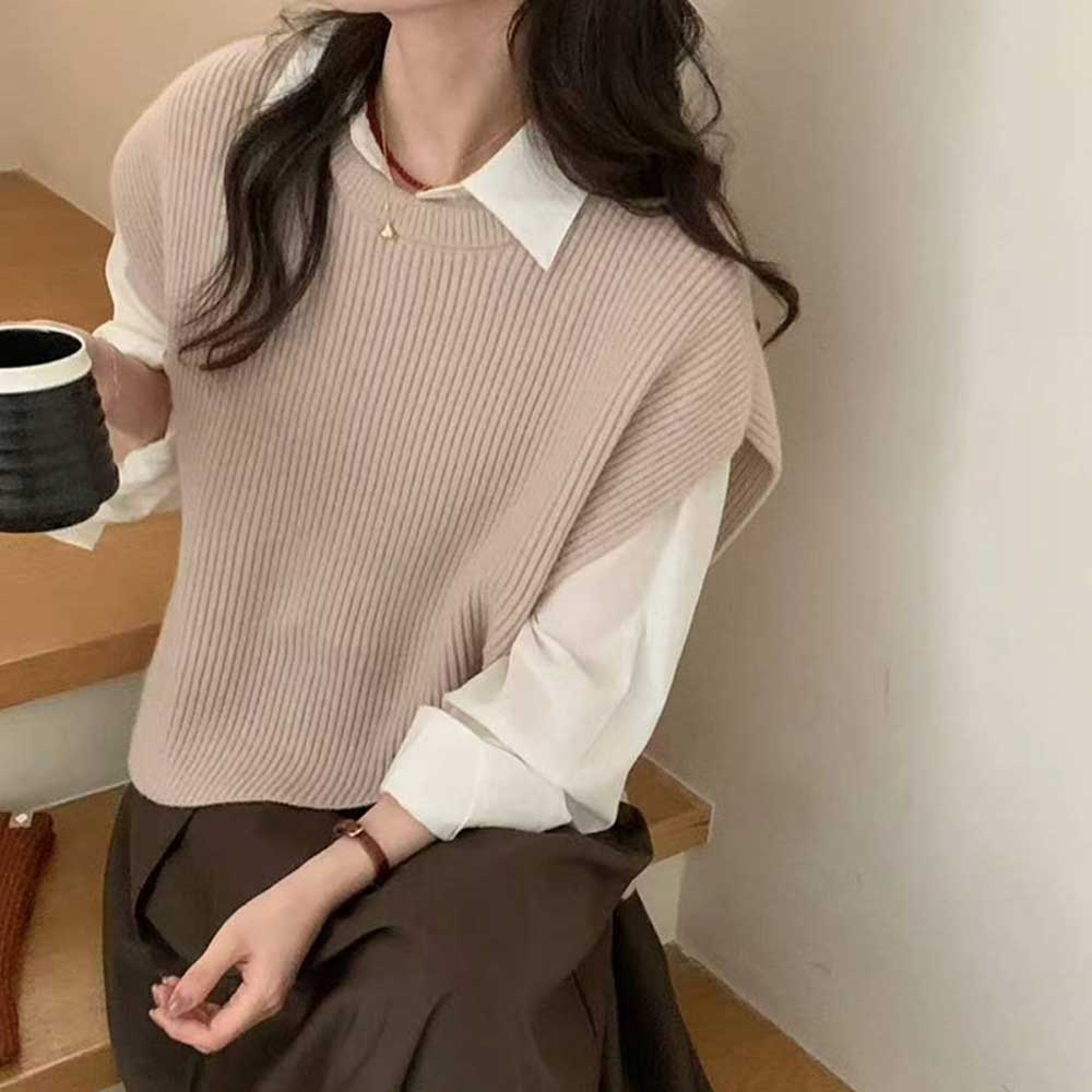 NM-0282 베스트 니트 레이어드 슬리브 - 상세 이미지 3